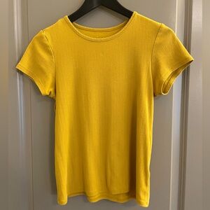 LAST CHANCE Everlane Yellow Ribbed Baby Tee